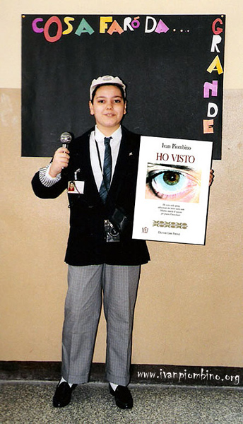 Un piccolo Ivan Piombino con il suo successo letterario "Ho Visto" - 15 anni prima (1990) by Don Diego!